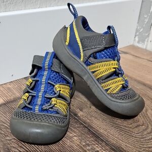 Vibrant Blue and Yellow Kids Sneakers
